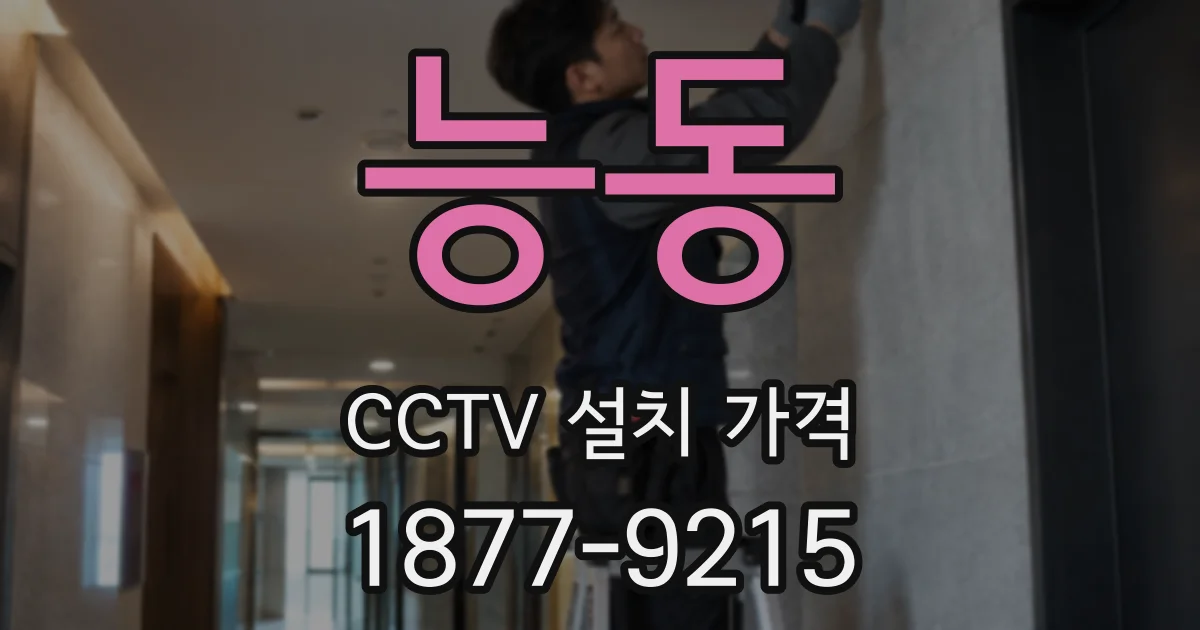 능동 CCTV 설치 가격