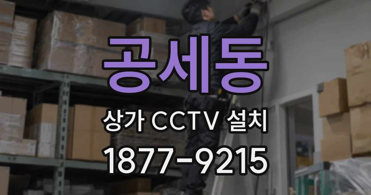 공세동 상가 CCTV 설치