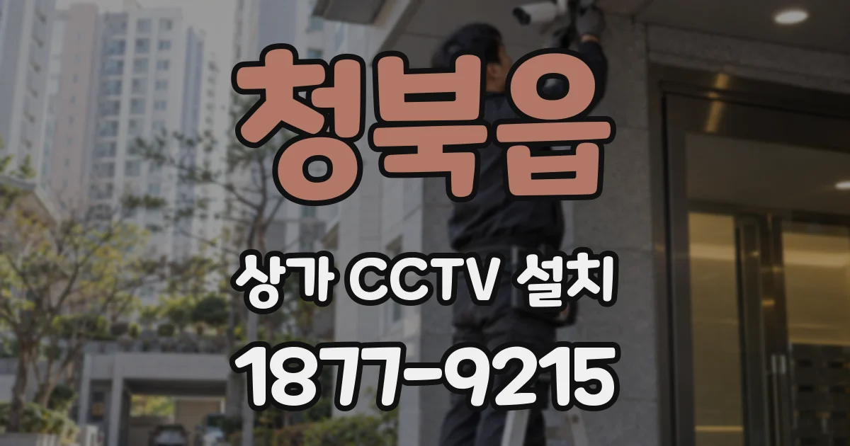 청북읍 상가 CCTV 설치