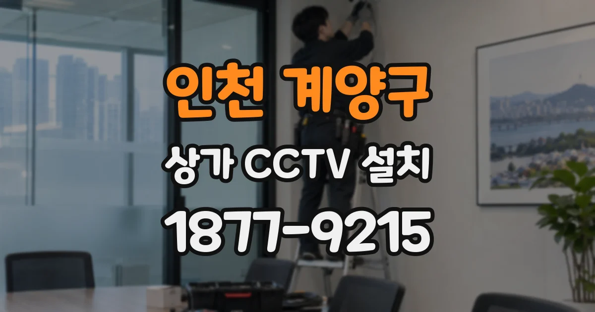 인천 계양구 상가 CCTV 설치