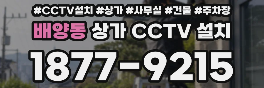 배양동 상가 CCTV 설치