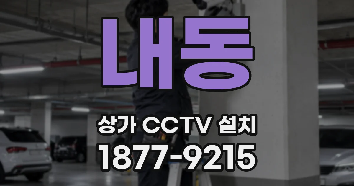 내동 상가 CCTV 설치
