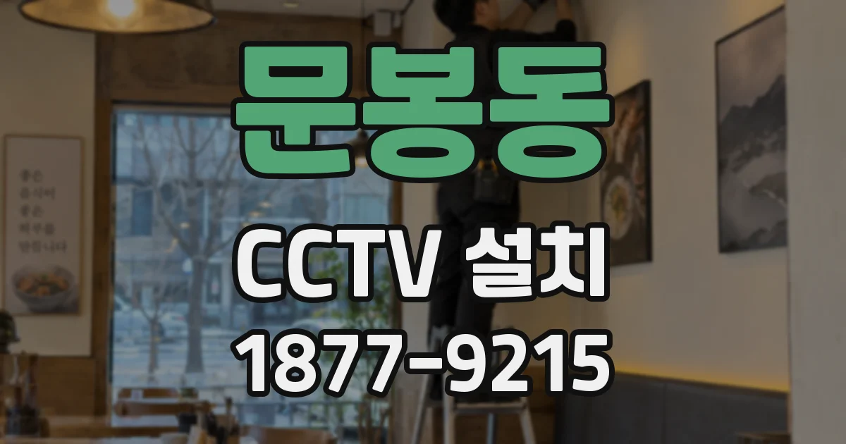 문봉동 CCTV 설치