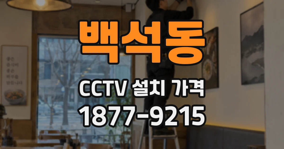 백석동 CCTV 설치 가격