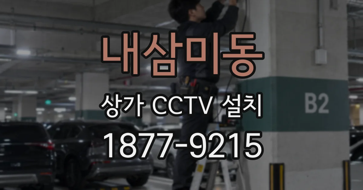 내삼미동 상가 CCTV 설치
