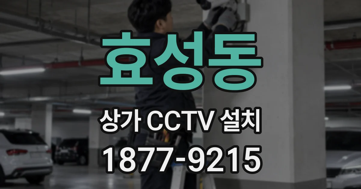 효성동 상가 CCTV 설치