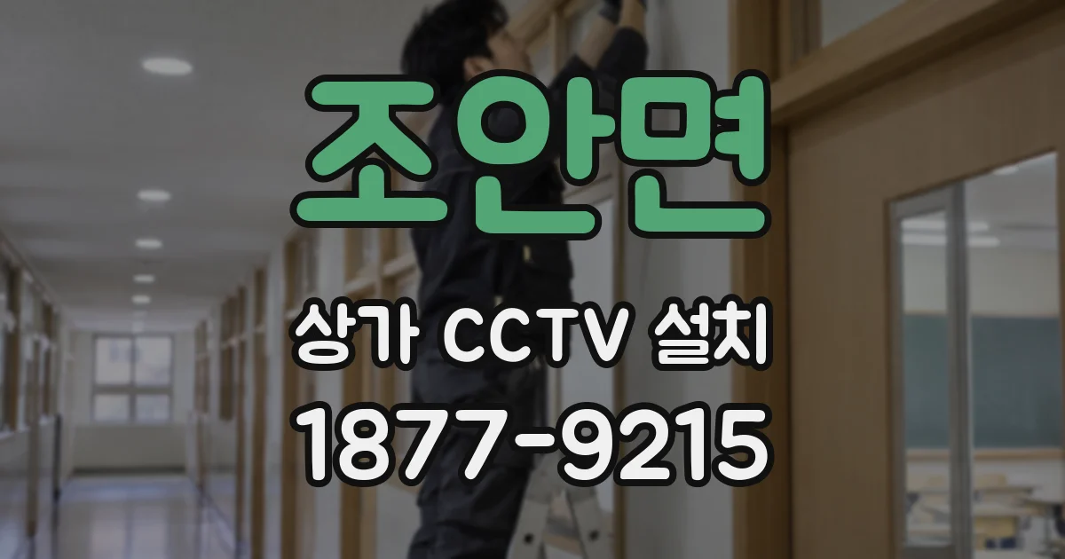 조안면 상가 CCTV 설치