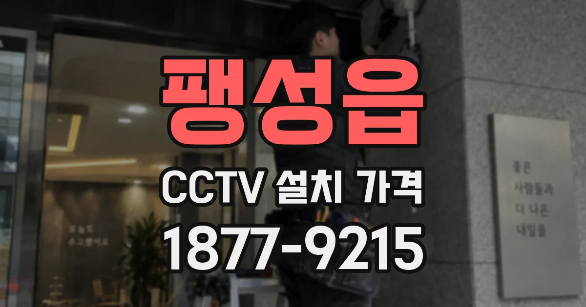 팽성읍 CCTV 설치 가격