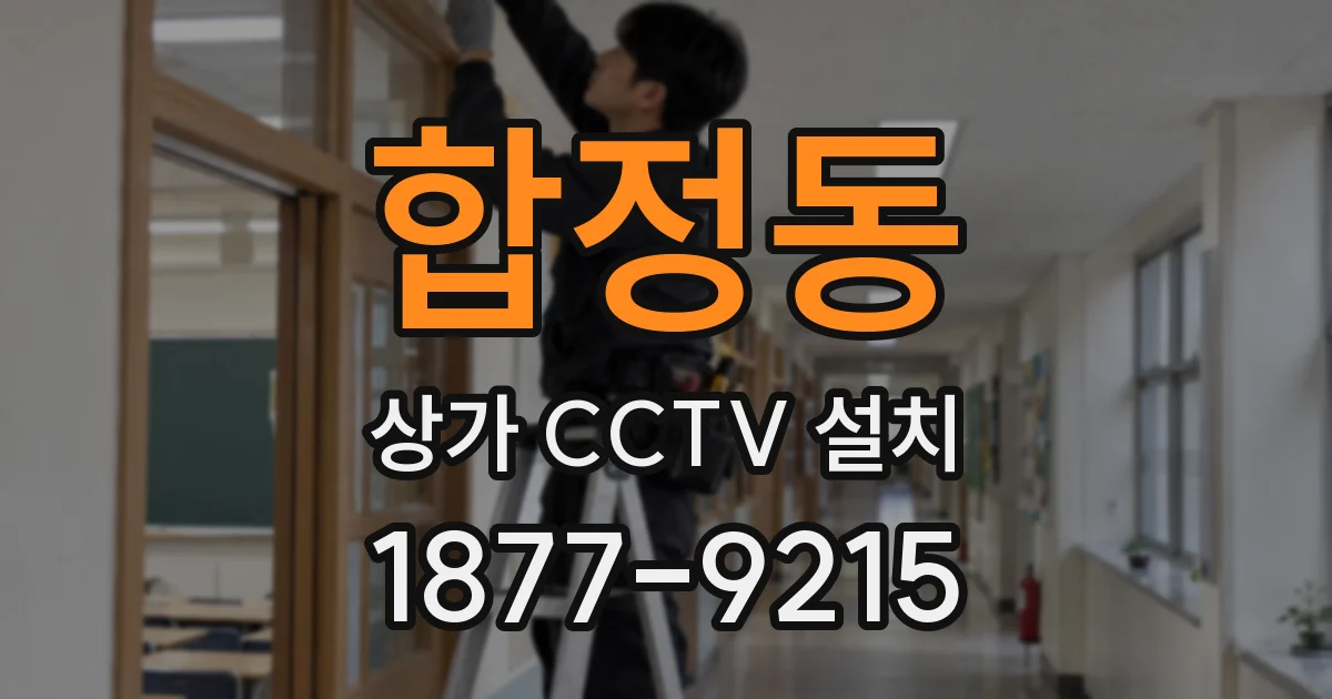 합정동 상가 CCTV 설치