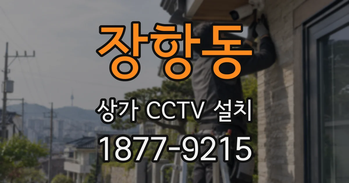 장항동 상가 CCTV 설치