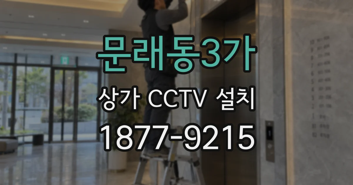 문래동3가 상가 CCTV 설치