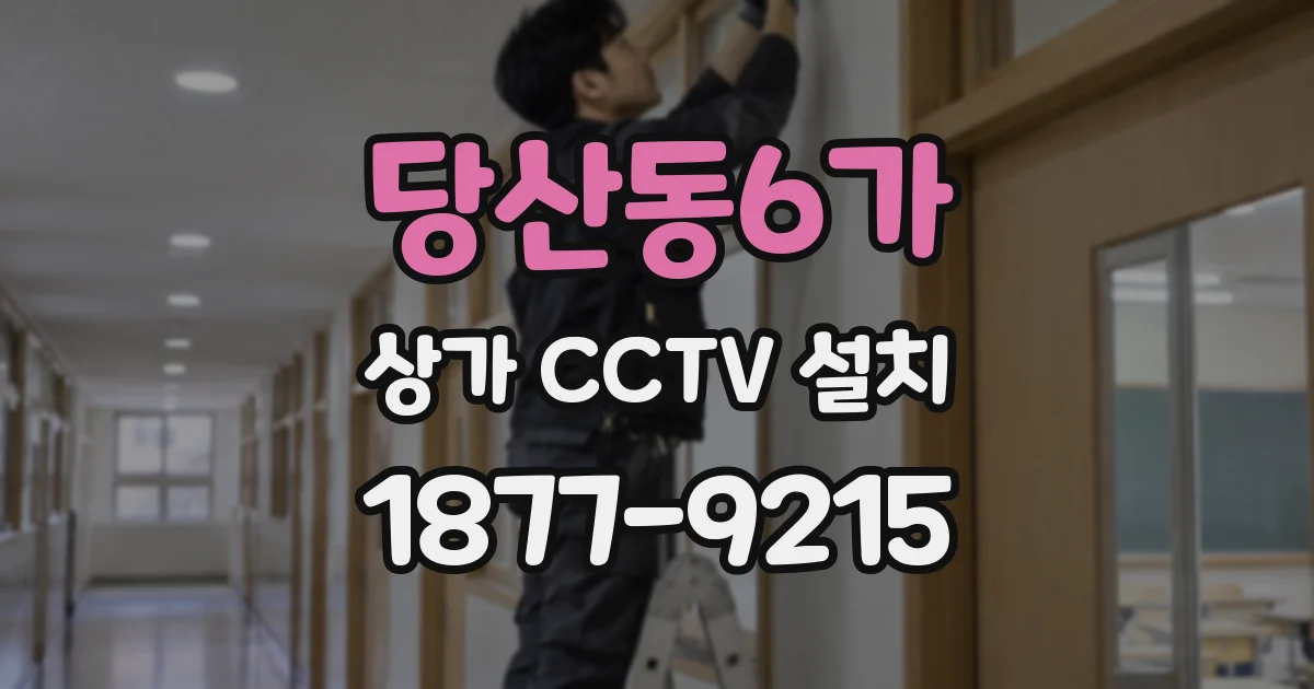 당산동6가 상가 CCTV 설치