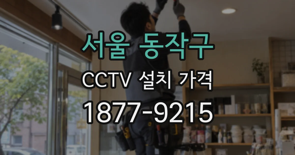 서울 동작구 CCTV 설치 가격