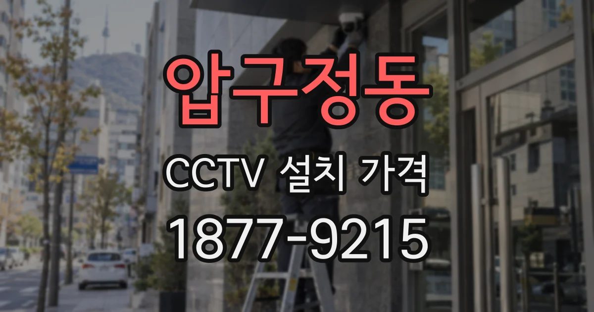 압구정동 CCTV 설치 가격