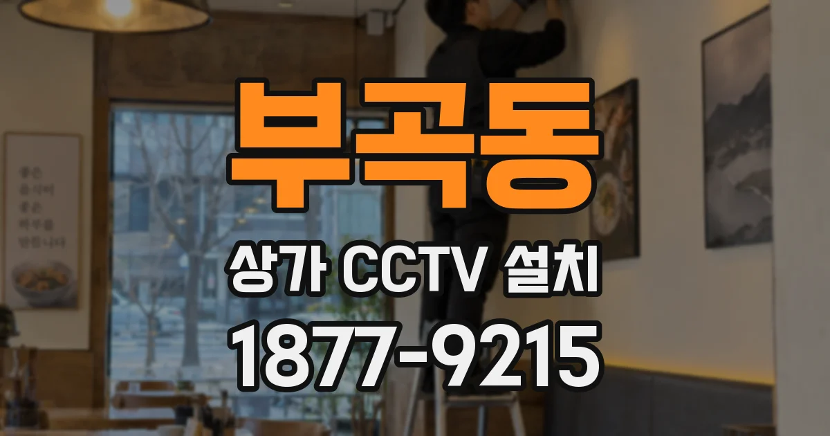 부곡동 상가 CCTV 설치