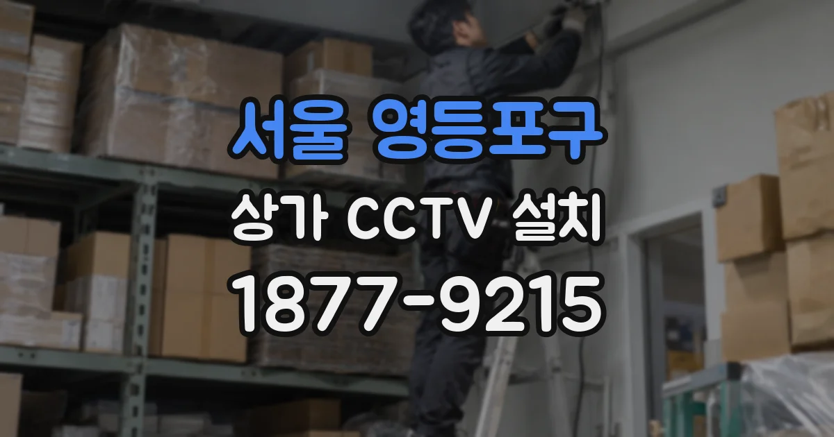 서울 영등포구 상가 CCTV 설치