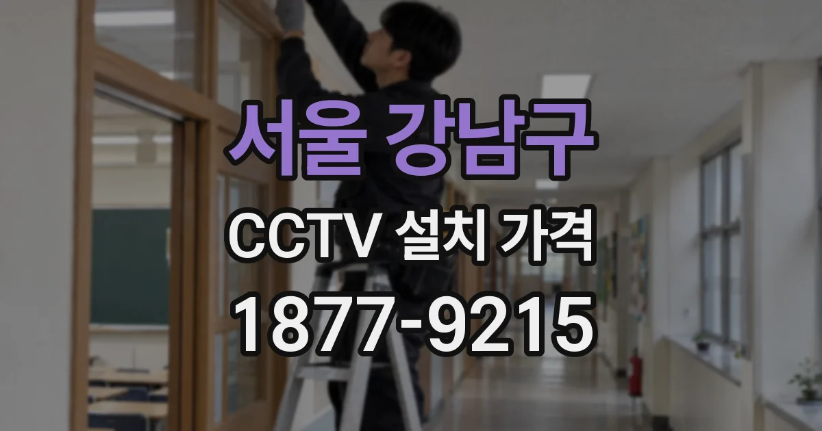 서울 강남구 CCTV 설치 가격