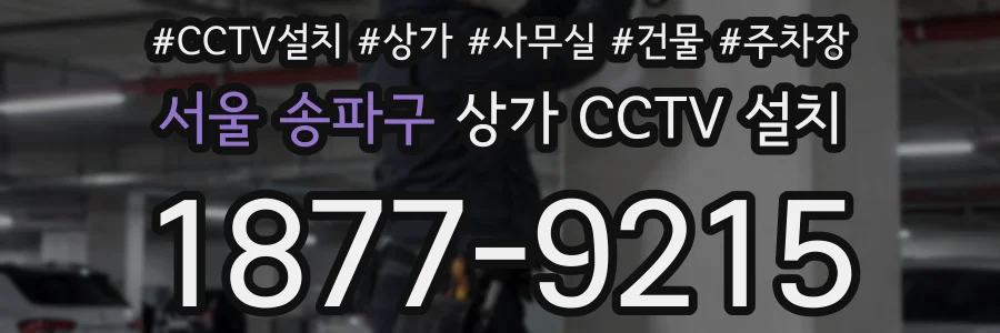 서울 송파구 상가 CCTV 설치