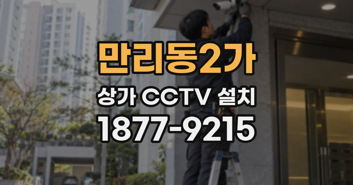 만리동2가 상가 CCTV 설치