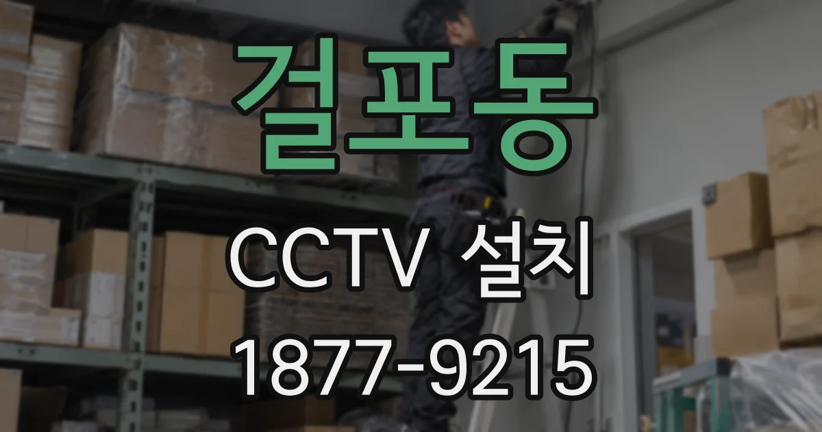 걸포동 CCTV 설치