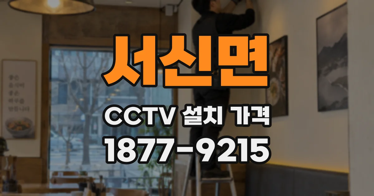 서신면 CCTV 설치 가격
