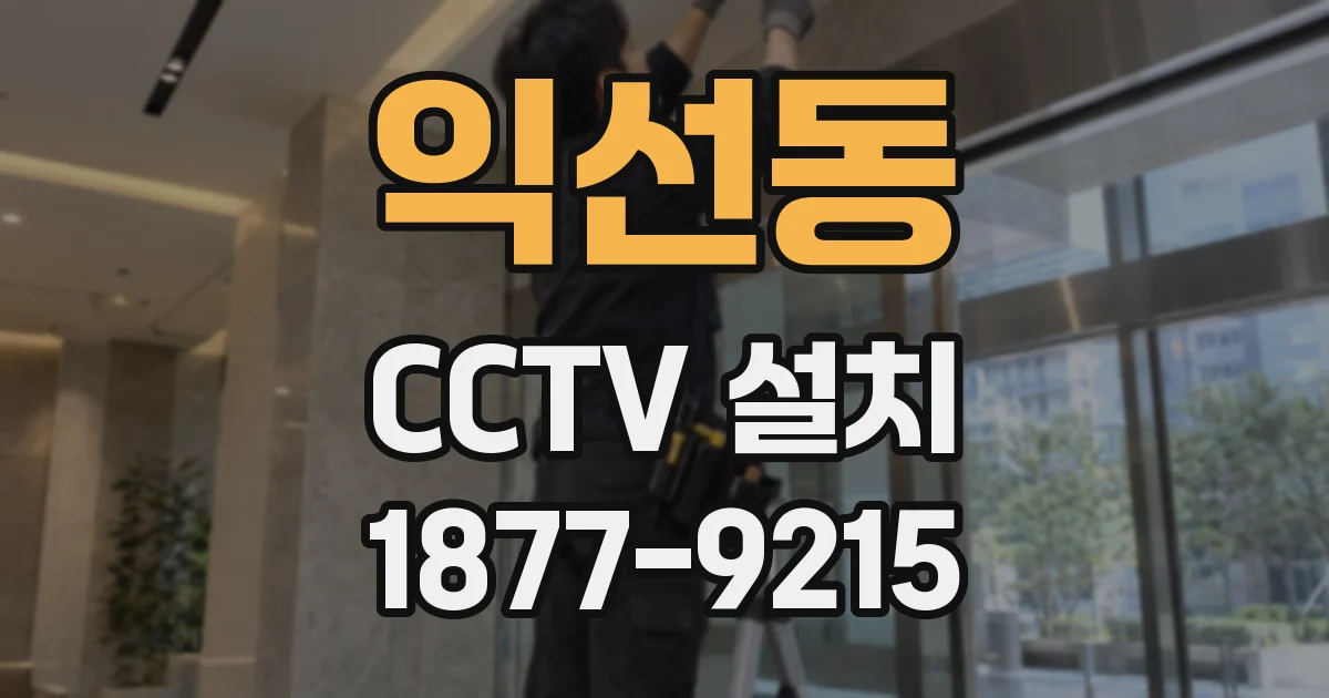 익선동 CCTV 설치