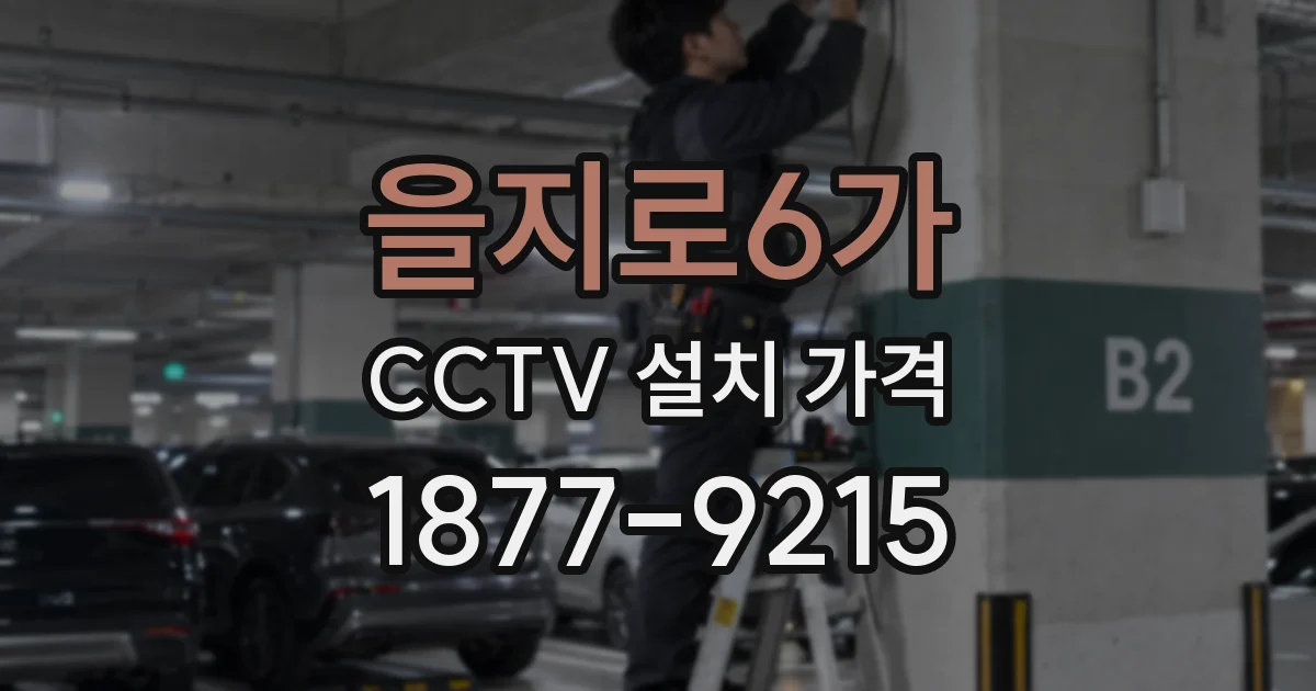 을지로6가 CCTV 설치 가격