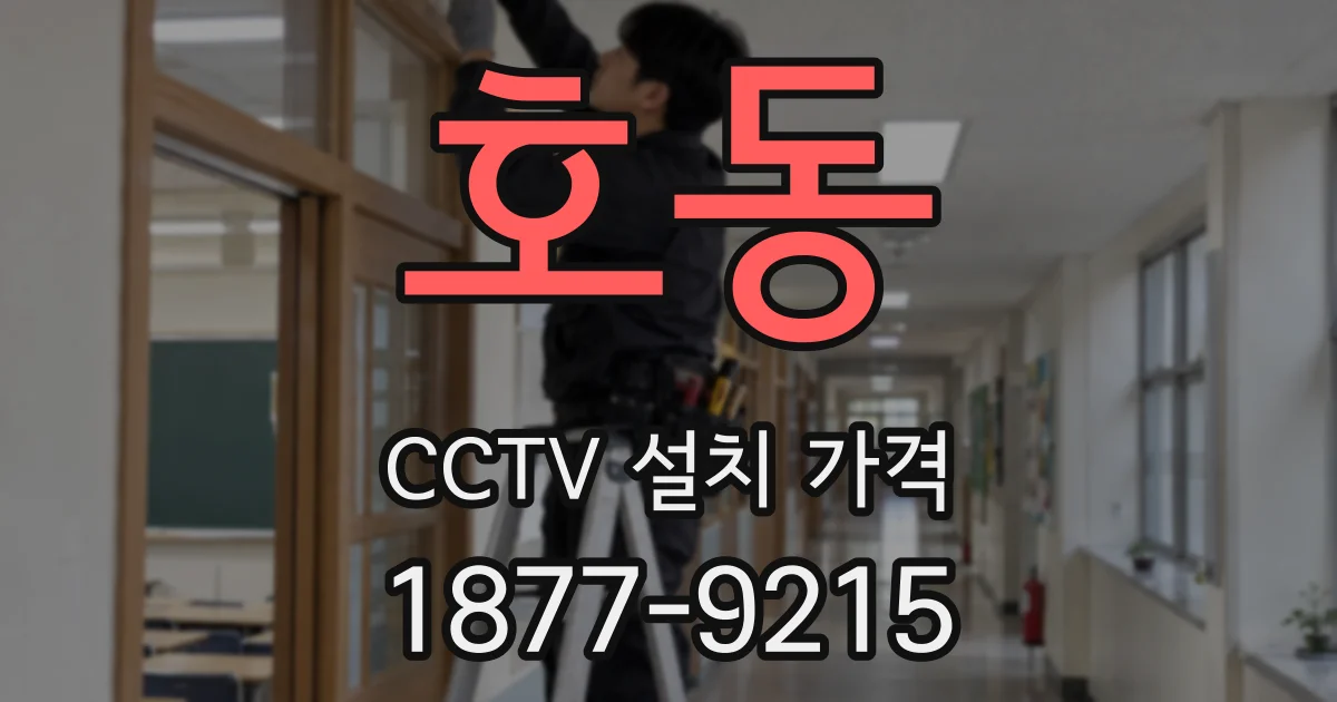 호동 CCTV 설치 가격