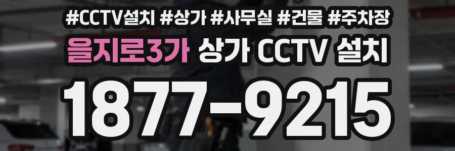 을지로3가 상가 CCTV 설치