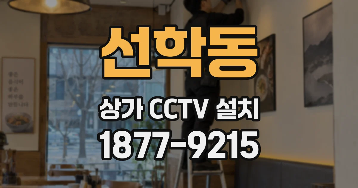 선학동 상가 CCTV 설치