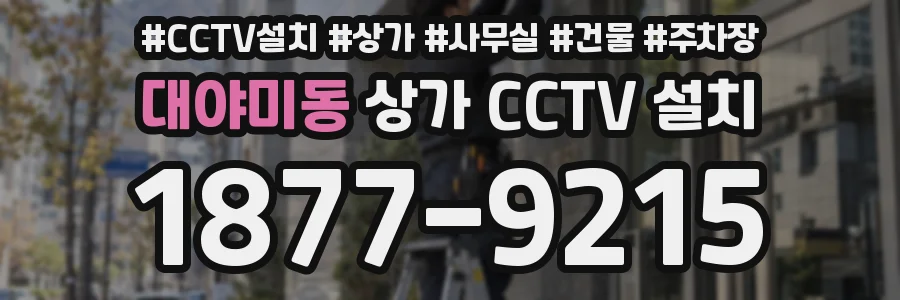 대야미동 상가 CCTV 설치