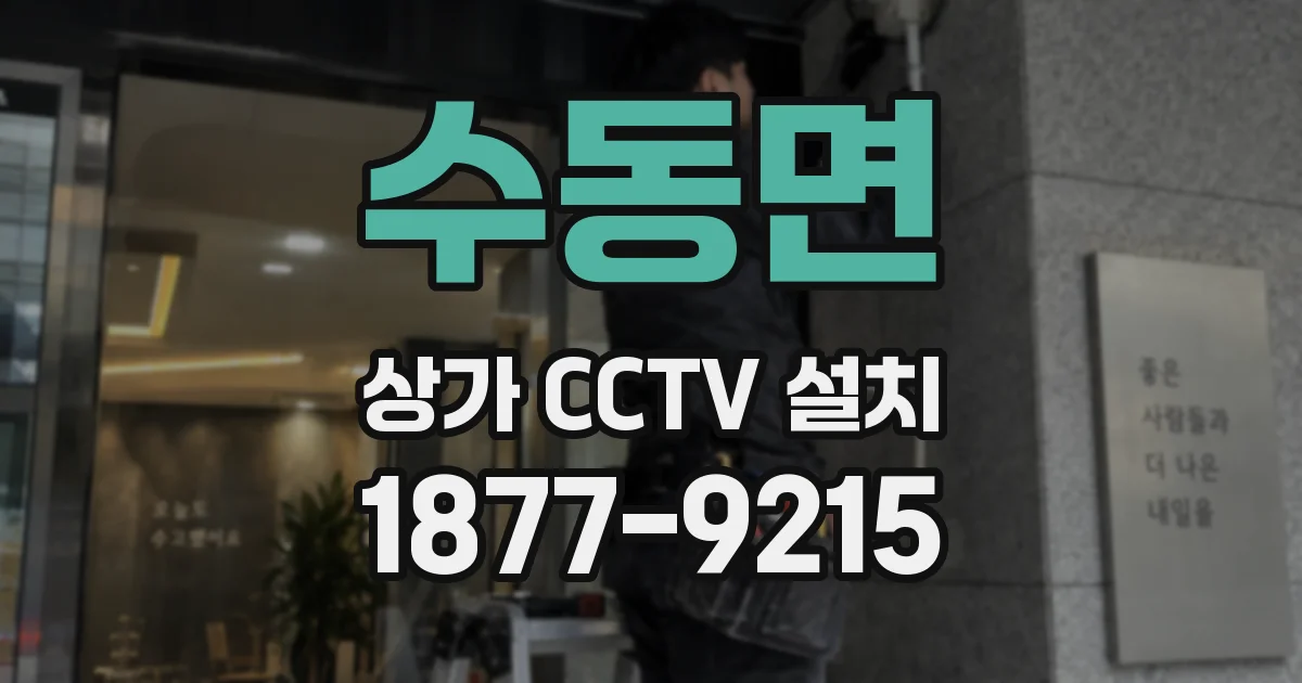 수동면 상가 CCTV 설치