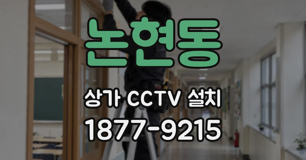 논현동 상가 CCTV 설치