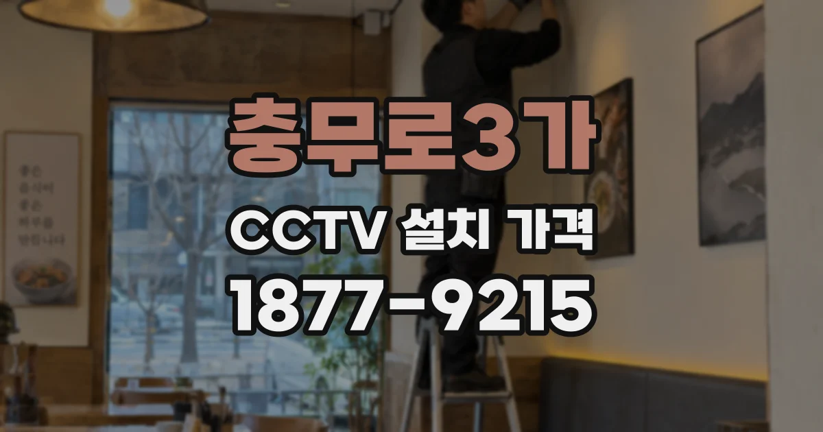 충무로3가 CCTV 설치 가격