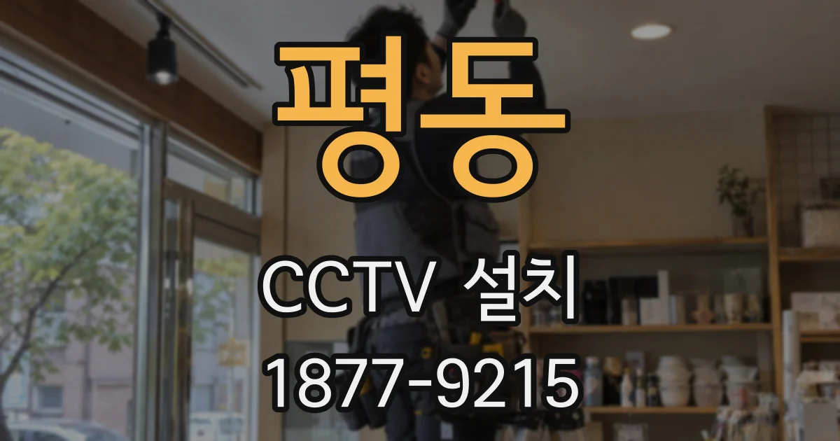 평동 CCTV 설치