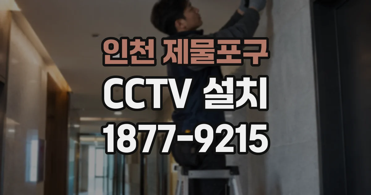인천 제물포구 CCTV 설치