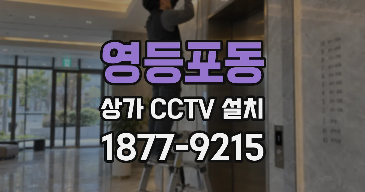 영등포동 상가 CCTV 설치