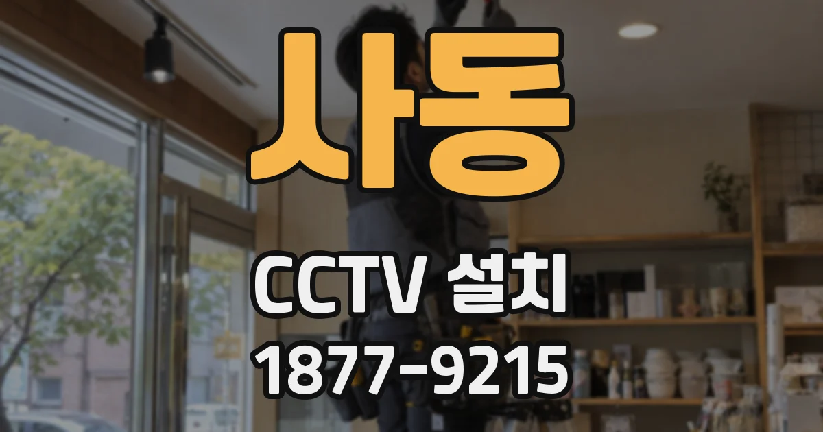 사동 CCTV 설치