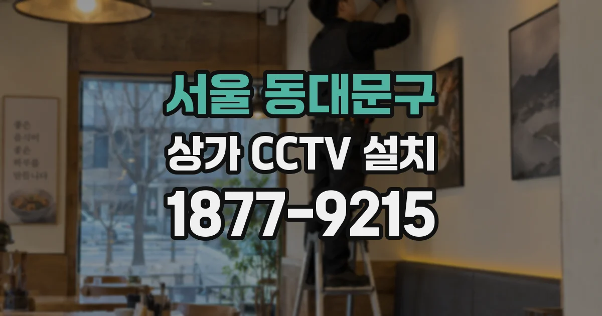 서울 동대문구 상가 CCTV 설치