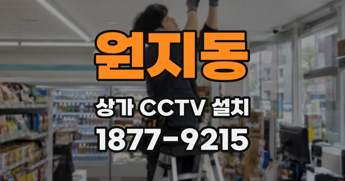 원지동 상가 CCTV 설치