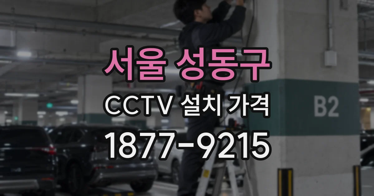 서울 성동구 CCTV 설치 가격