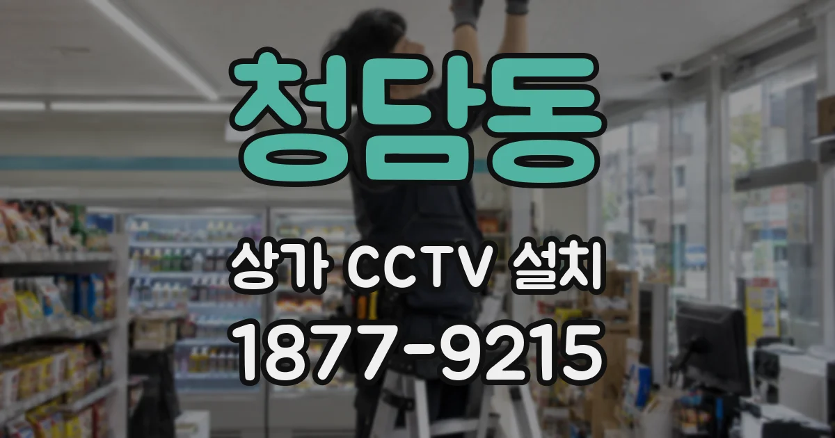 청담동 상가 CCTV 설치