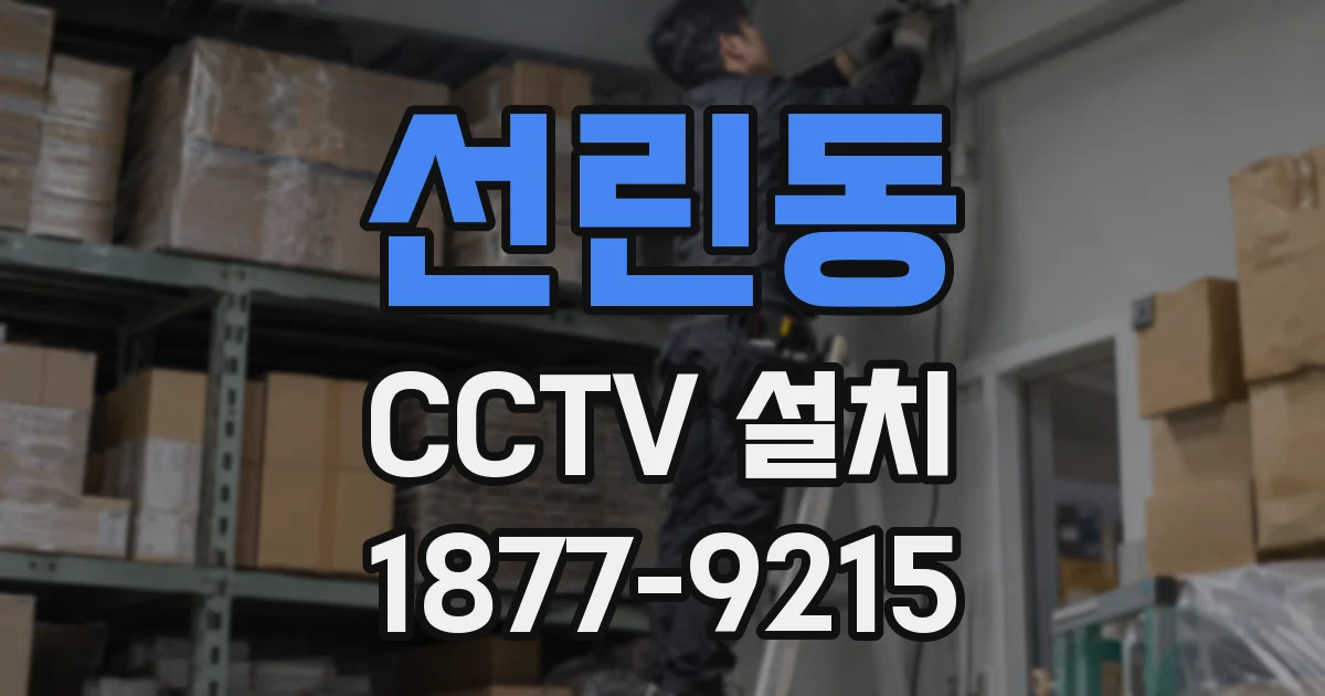선린동 CCTV 설치