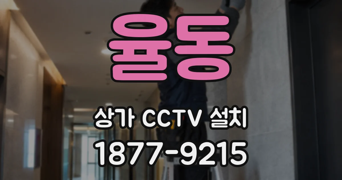 율동 상가 CCTV 설치