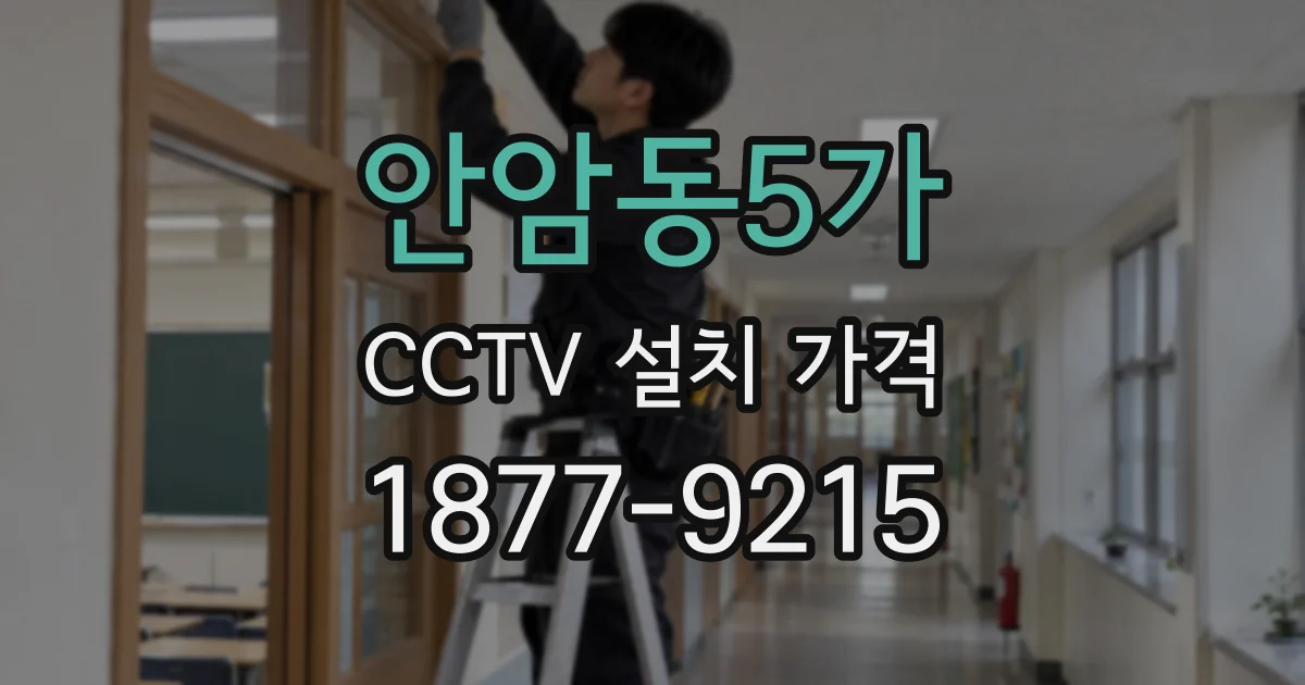 안암동5가 CCTV 설치 가격