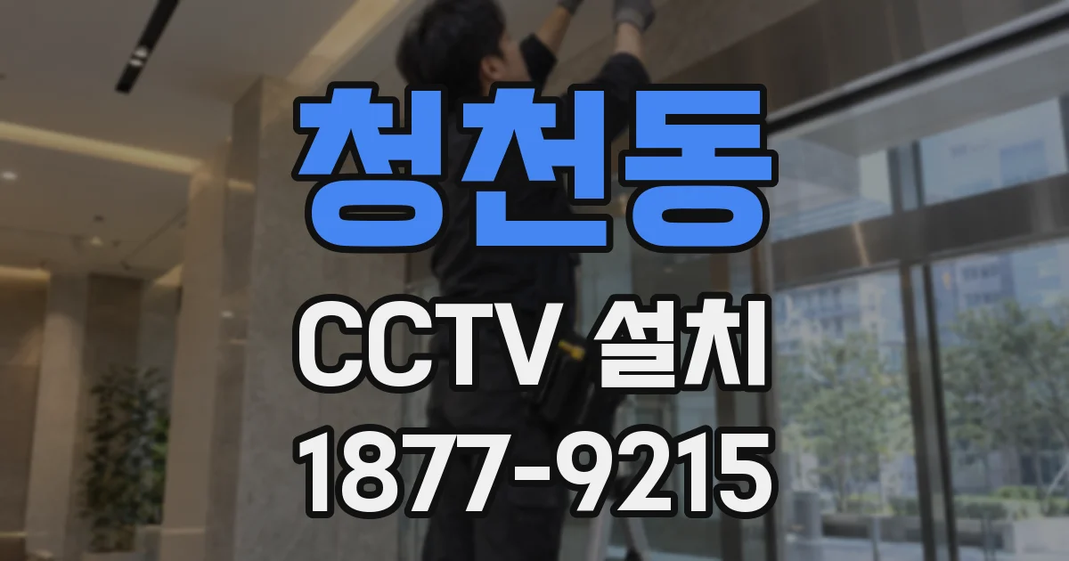 청천동 CCTV 설치