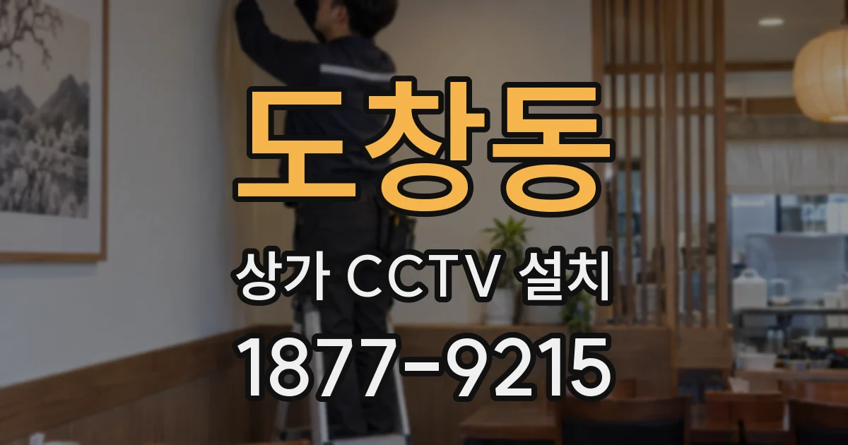 도창동 상가 CCTV 설치
