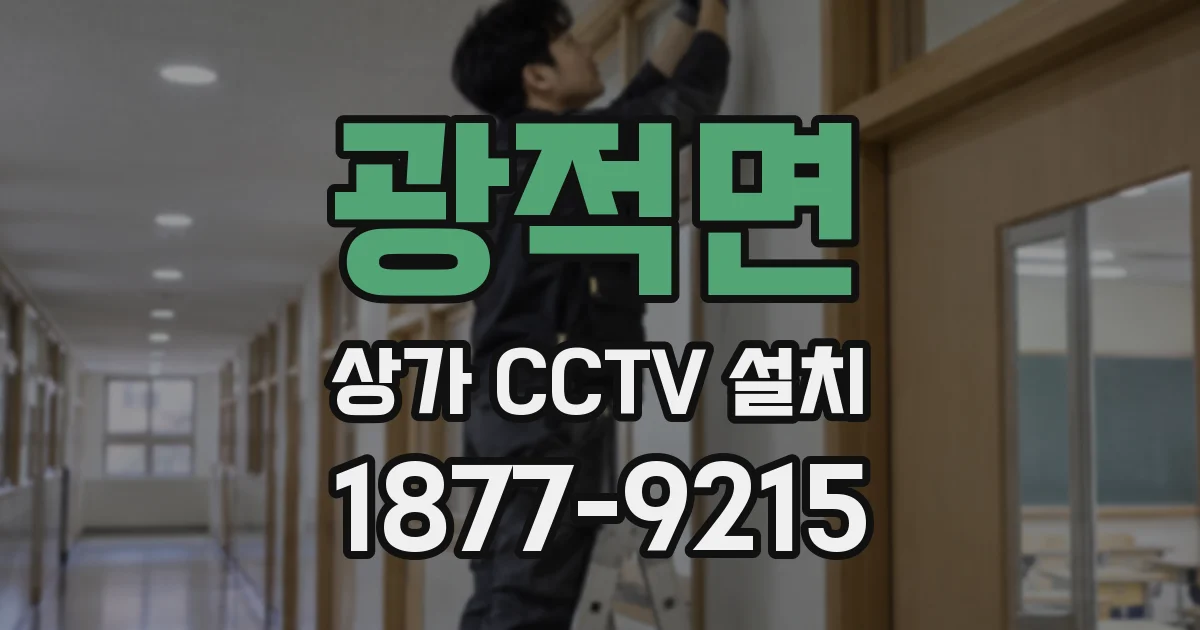 광적면 상가 CCTV 설치