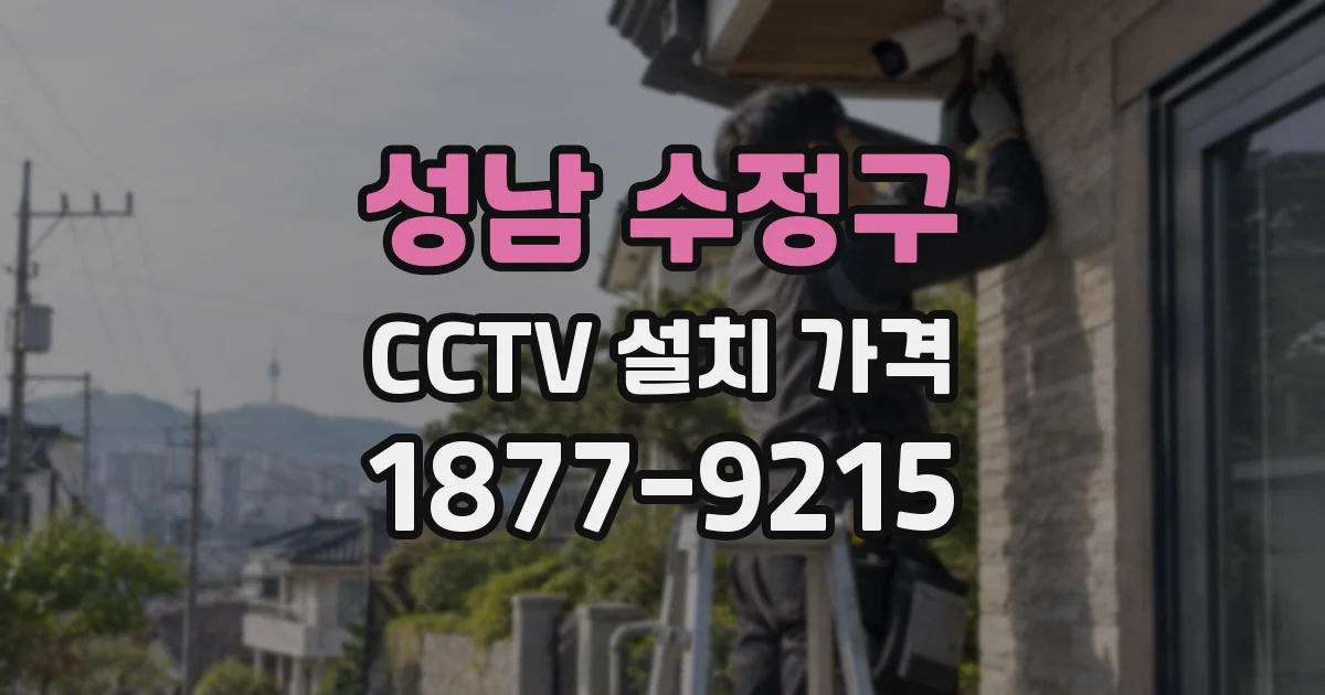 성남 수정구 CCTV 설치 가격