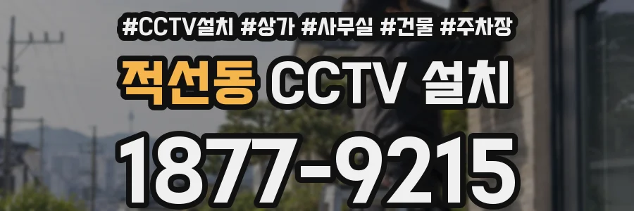 적선동 CCTV 설치